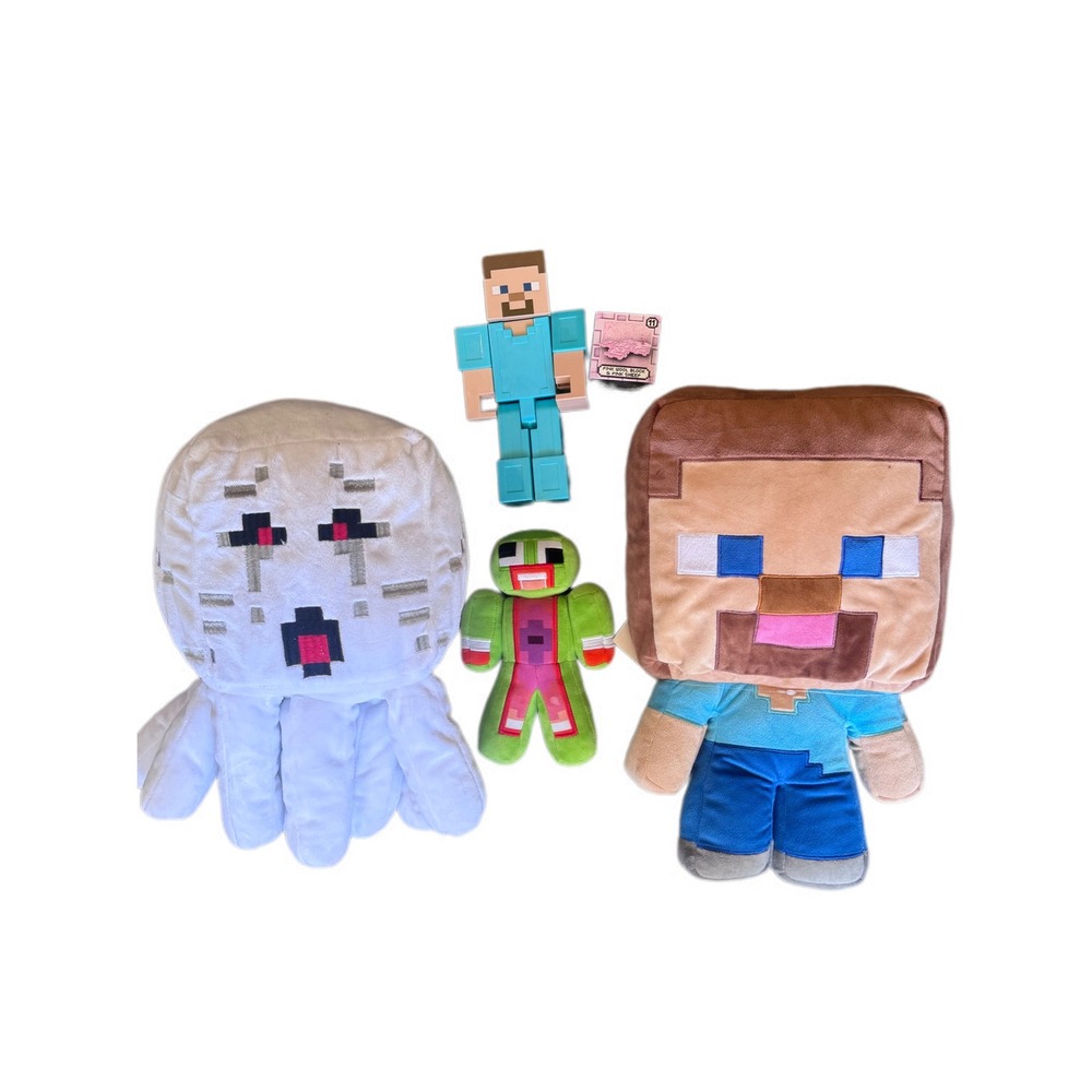 Unspeakable 8"‎ Plush Green Gaming Youtube Warren James, Ghast & Steve Minecraft
